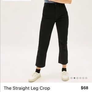 Everlane straight leg crop in black